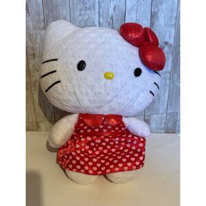 Hello Kitty Plush Doll Red Heart Dress 2017 Sanrio Just Play 14" Valentine Gift